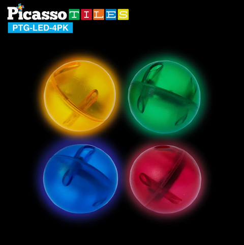 Picasso Tiles Light-Up Marbles (Set of 4)