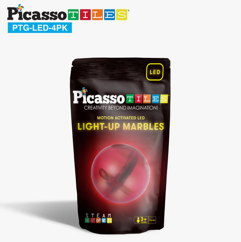 Picasso Tiles Light-Up Marbles (Set of 4)