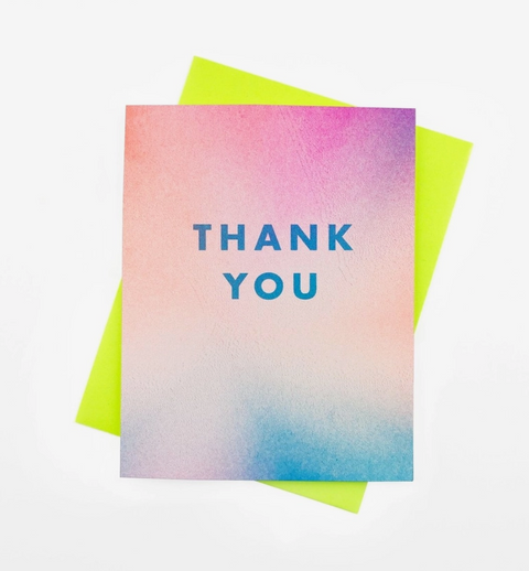 "Thank You" Aura Risograph Card