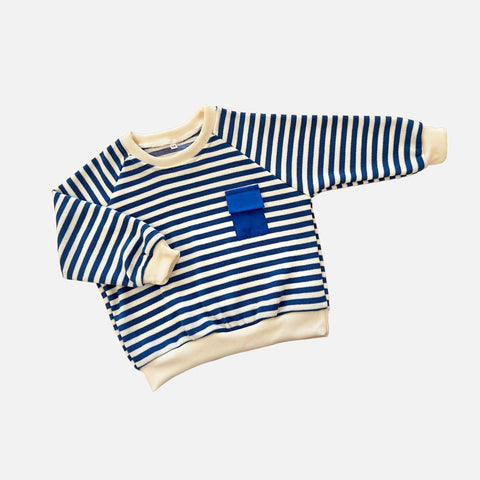 Blue Stripe Pocket Pullover