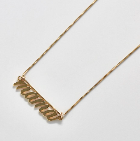 Mama Gold Necklace 18"