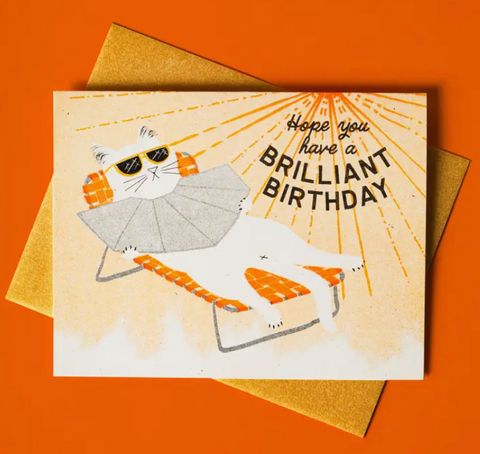 Brilliant Birthday - Risograph Card