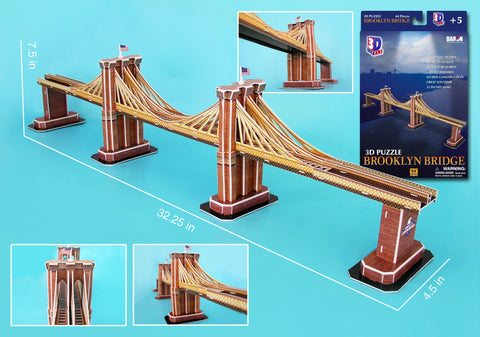 Brooklyn Bridge 3D Puzzle- 64 Pieces