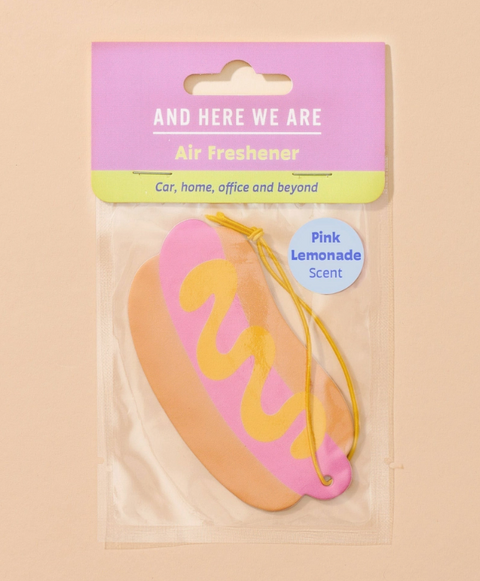 Hot Dog Food Air Freshener - Pink Lemonade Scent
