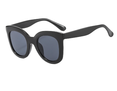 Large Cat Eye Sunglasses - Black