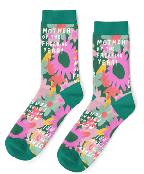 Mother of the Freakin' Year Floral Women's Socks
