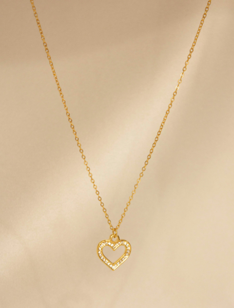 Heart Pave Pendant Necklace