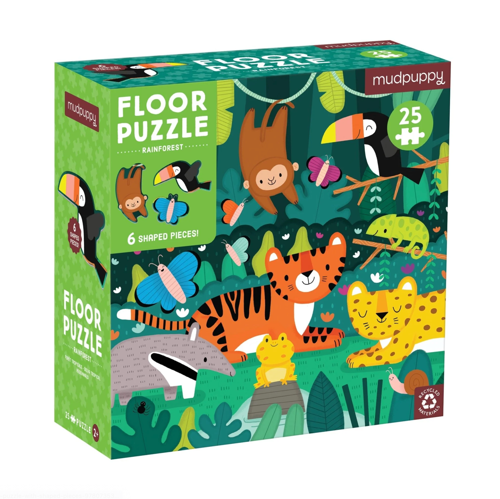 Rainforest 25 Piece Floor Puzzle with Shaped Pieces