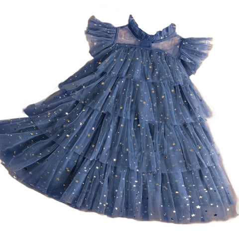Shining Star Tulle Dress Blue