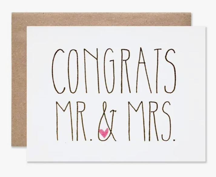Congrats Mr & Mrs Card