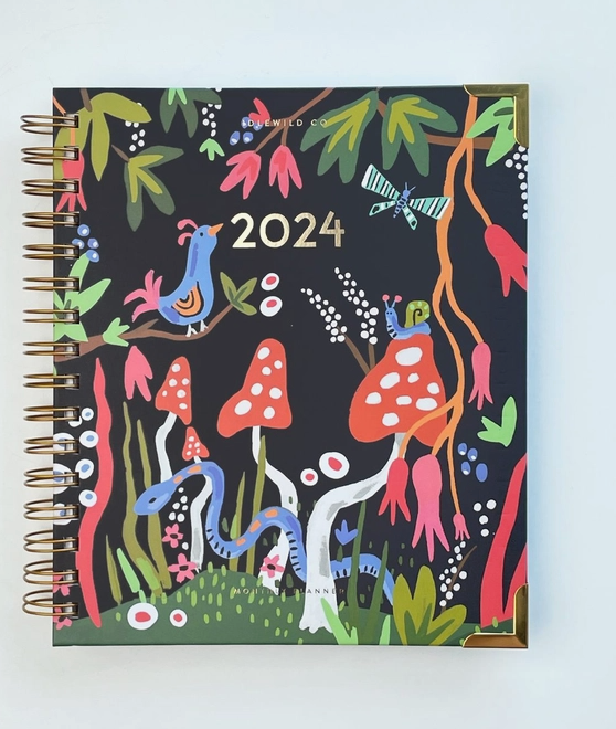 Mushroom Garden 2024 Spiral Bound Planner