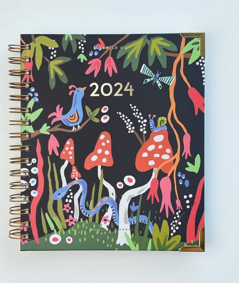 Mushroom Garden 2024 Spiral Bound Planner
