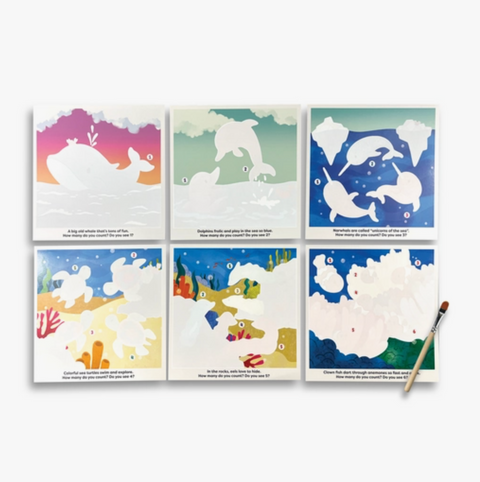 Water Amaze Water Reveal Boards - Under The Sea (13 PC Set)