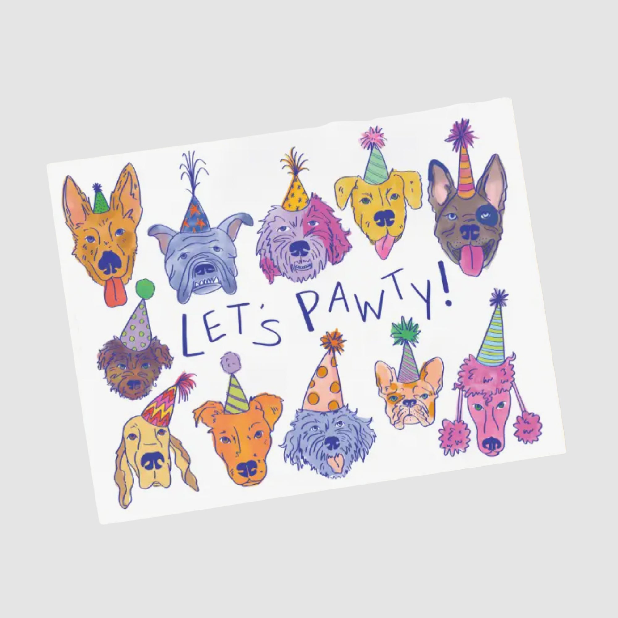 Lets Pawty! - Birthday Greeting Card
