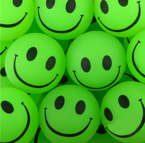 Glow In The Dark Smile Face Hi-Bounce Ball
