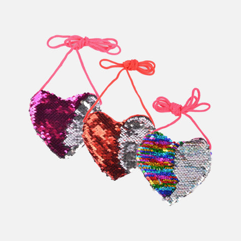 Sparkly Sequins Heart Coin Purse