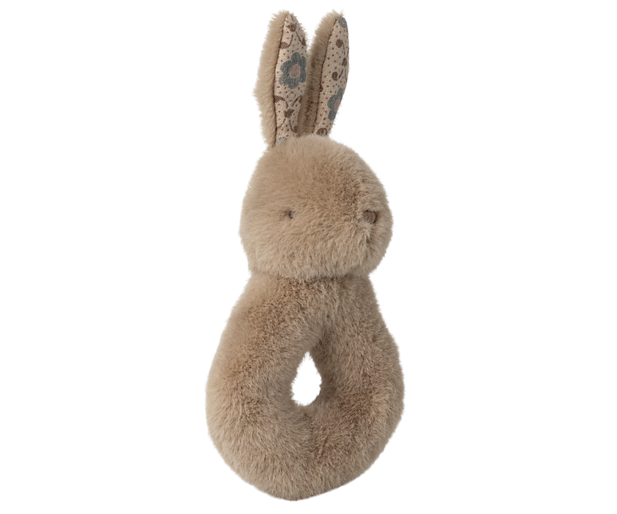 Rabbit Rattle Set-Cream Peach