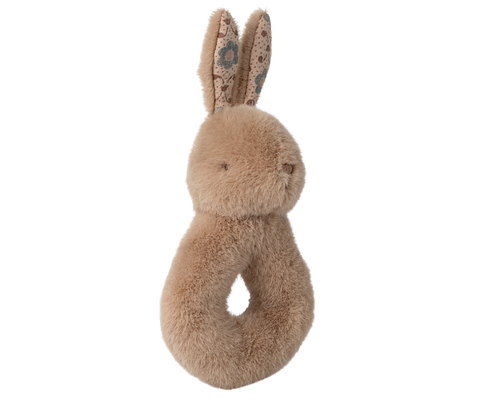 Rabbit Rattle Set-Cream Peach