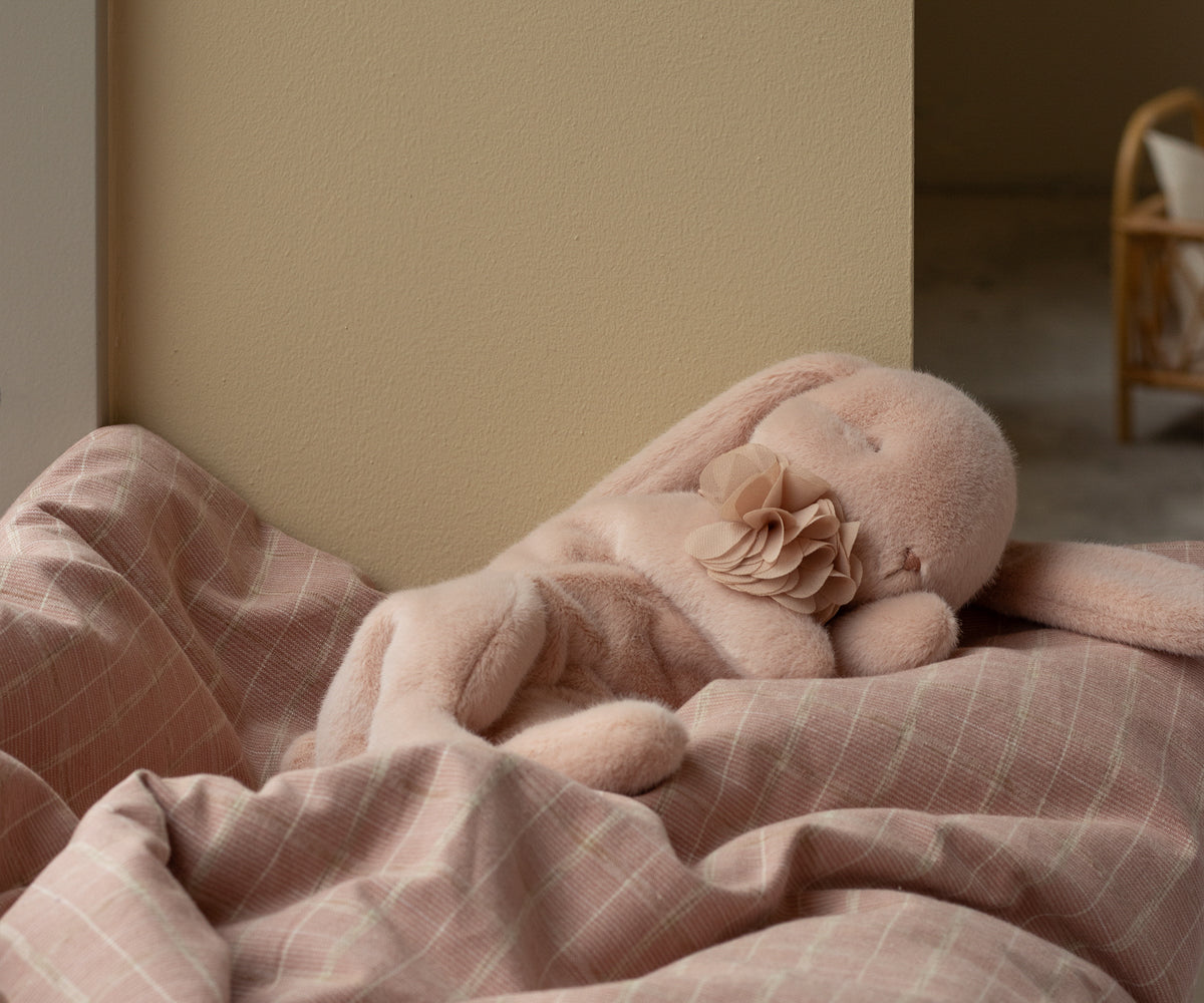Sleeping bunny plush, Small - Powder - Stay Forever