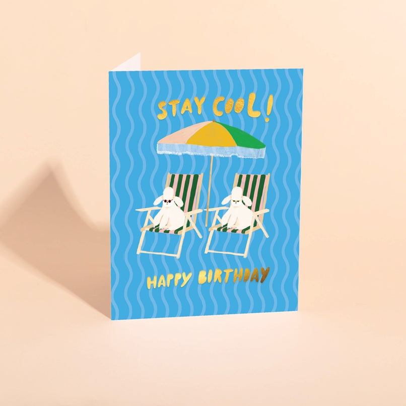Cool Poodles - Birthday Card