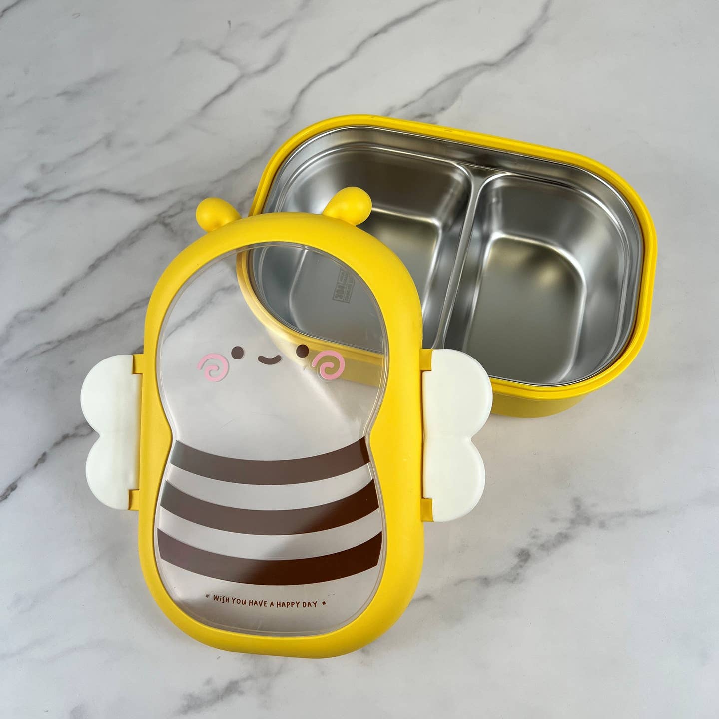 Honey Bee Lunch Box with Stainless Steel Interior Lining
