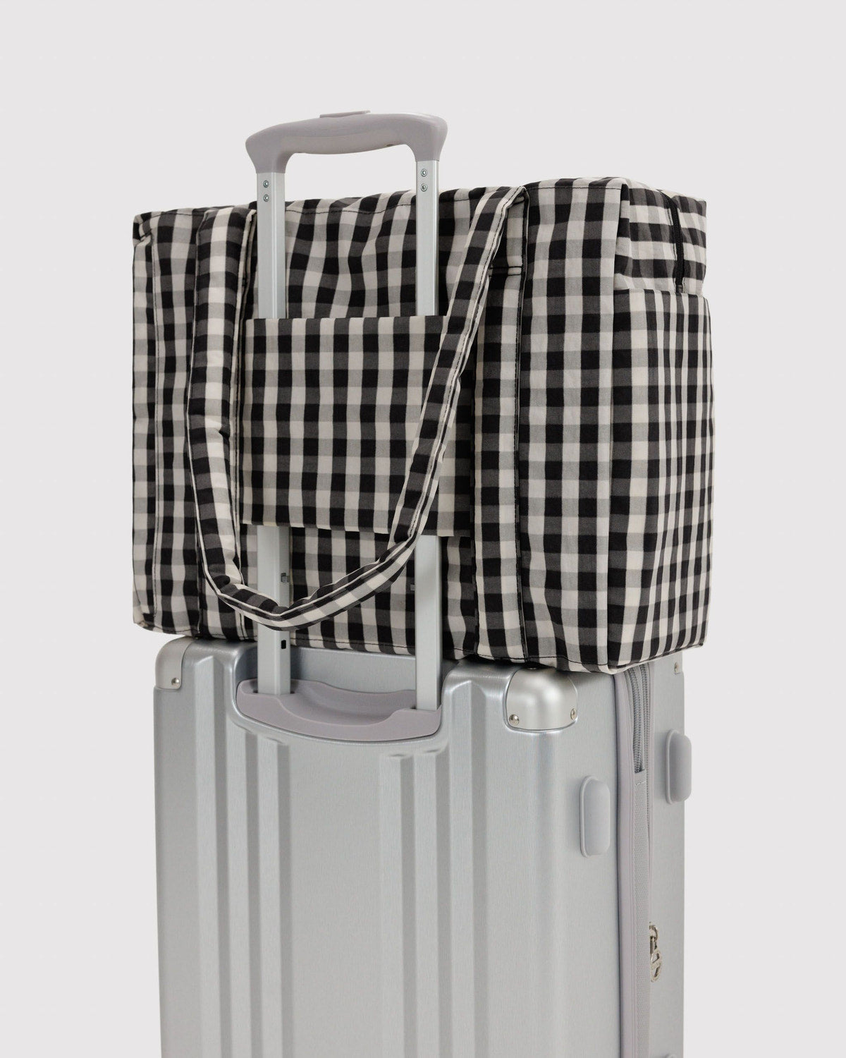 Small Cloud Carry-On Black and Cream Gingham