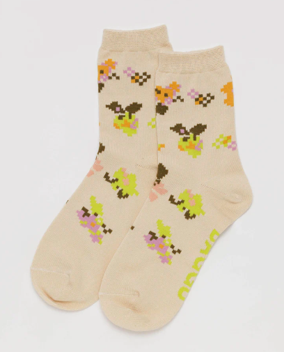 Baggu | Crew Sock - Tapestry Floral