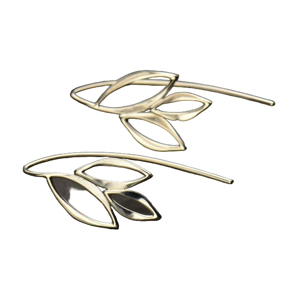 Sterling Silver Ear Hook with Marquis Leaves