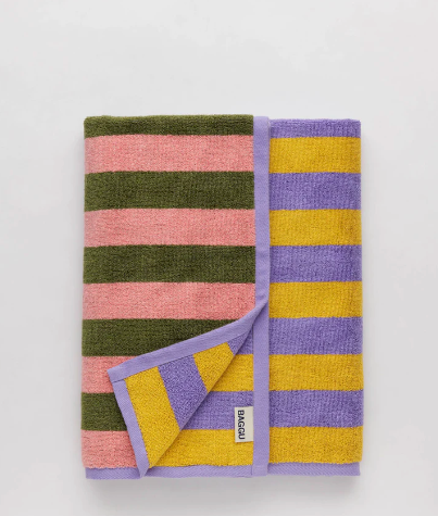 Baggu | Bath Towel - Sunset Quilt Stripe