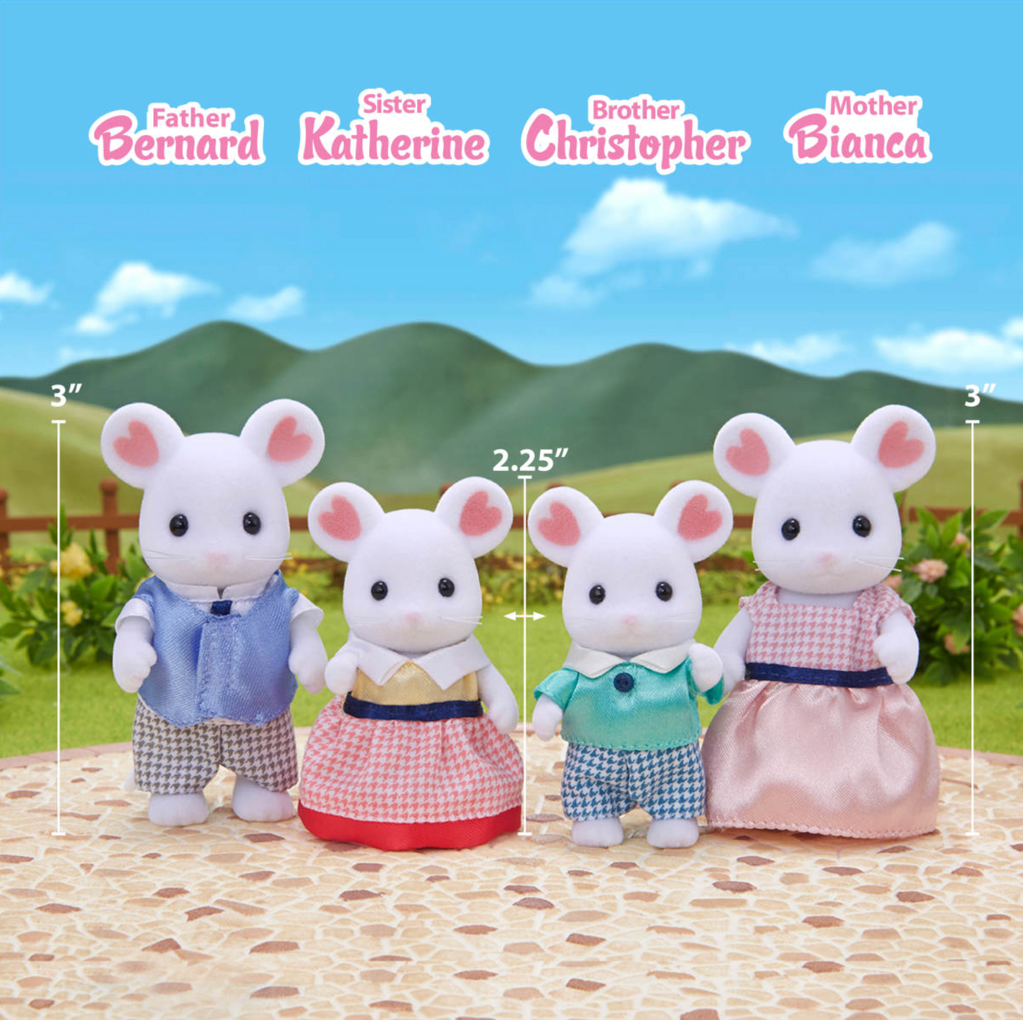 Calico Critters Marshmallow Mouse Family