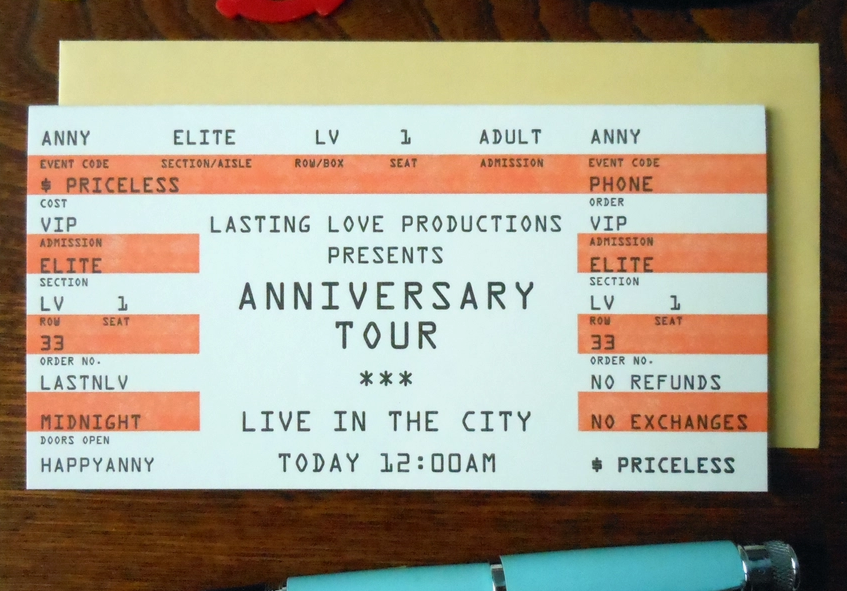 Anniversary Rock Ticket
