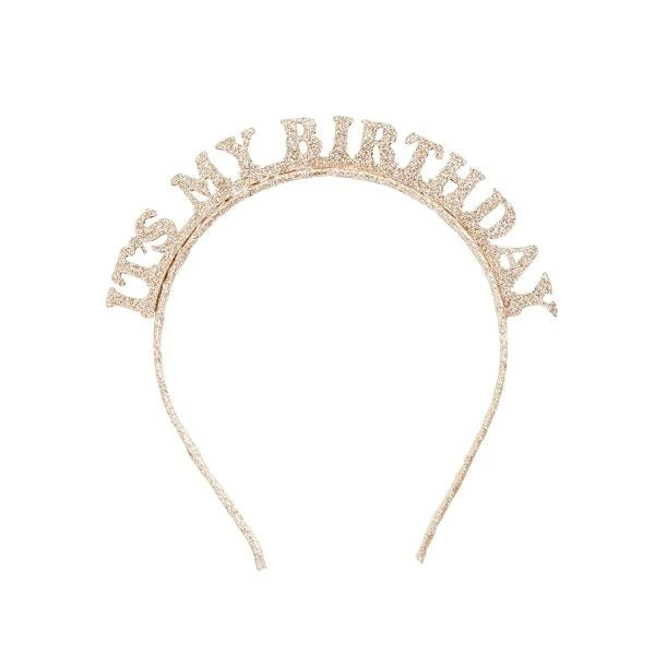 Gold 'it My Birthday' Glittery Headband