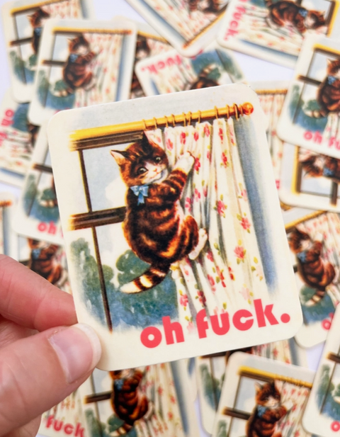 Oh Fuck Kitty Sticker