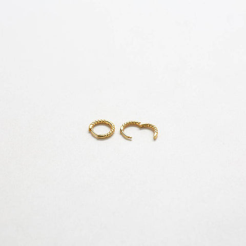 Mini Gold Vermeil Rope Twist Huggies