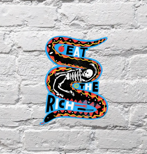 Eat the Rich Sticker (Snake)