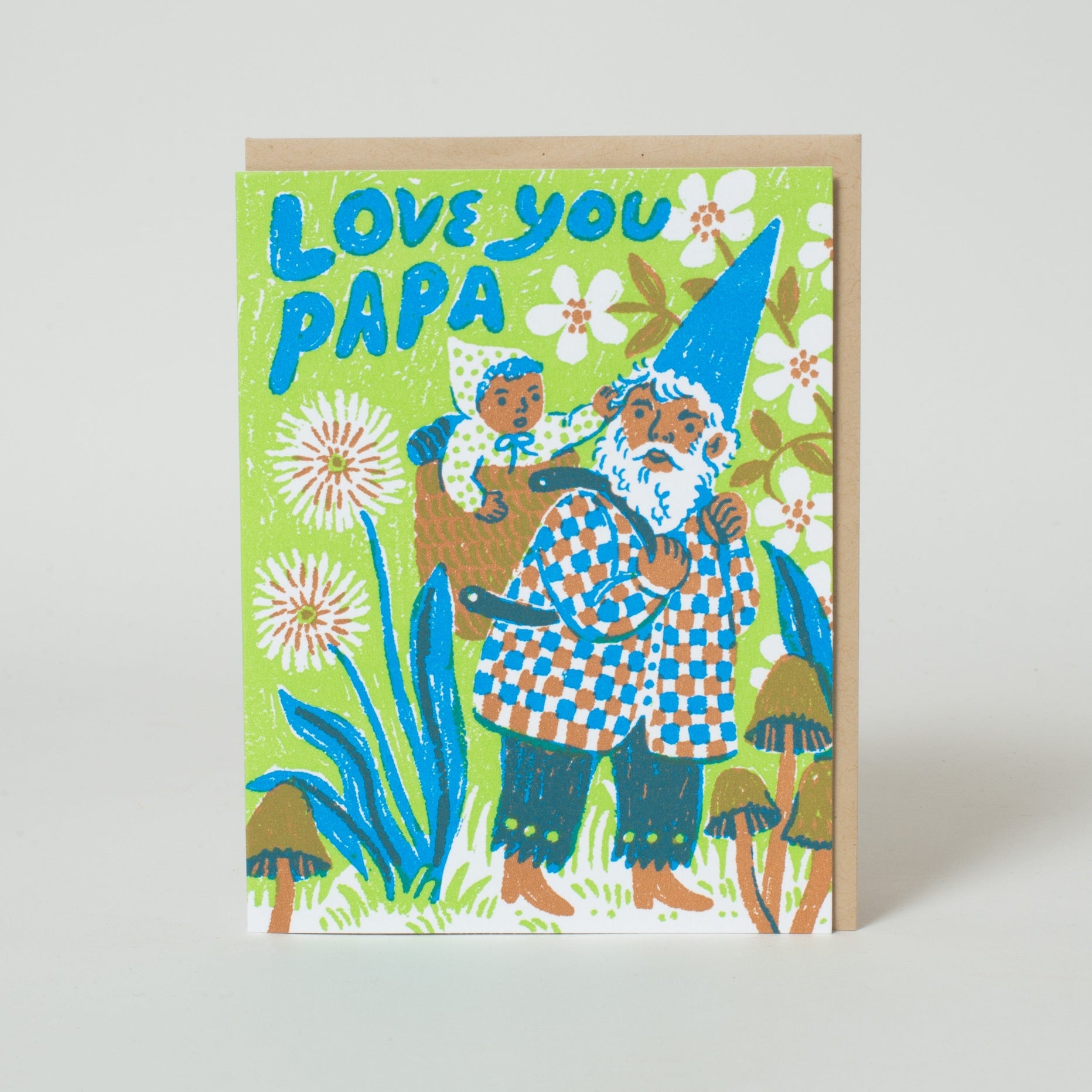 Love You Papa Gnome Card