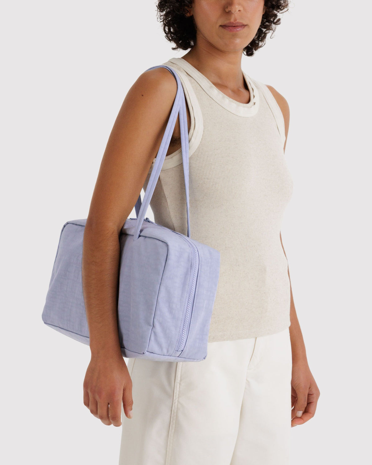 Medium Nylon Bowler Bag - Mist