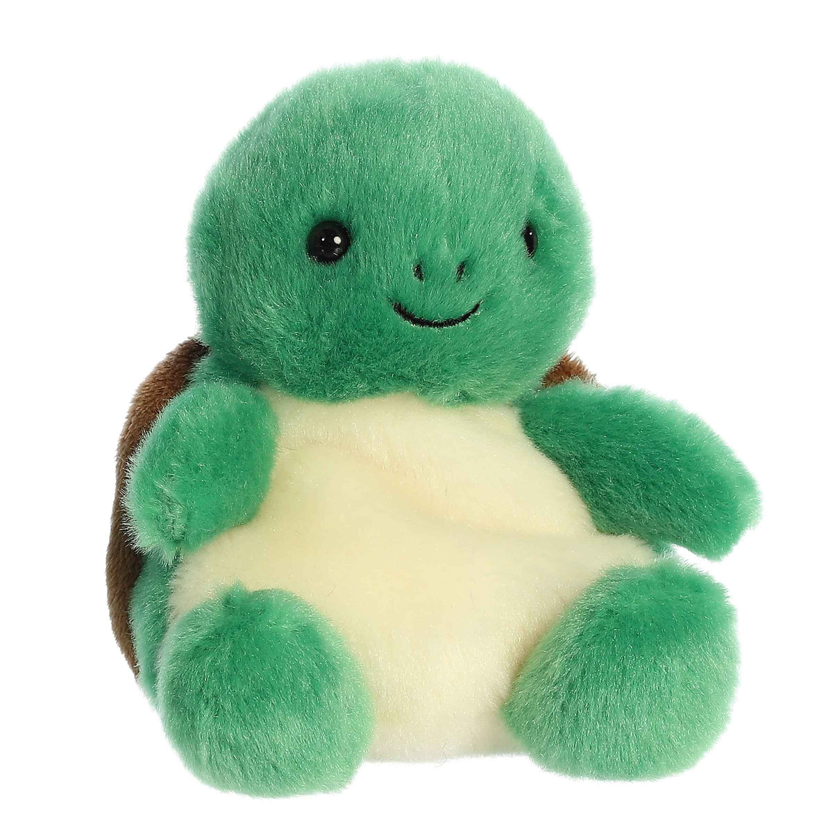 Aurora 5-inch Honu Sea Turtle plush toy with green fur and cream belly