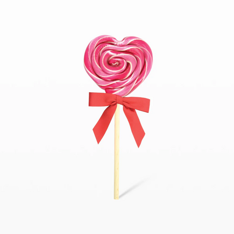 Organic Cherry Heart Lollipop