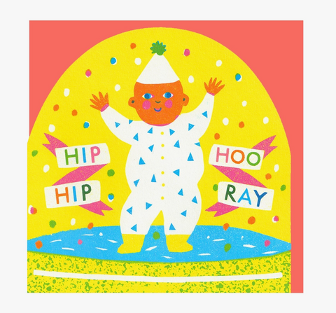 New Baby Large Snowglobe Card