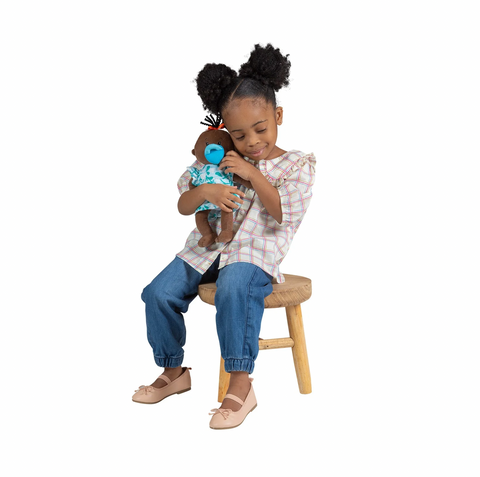 Wee Baby Stella Brown with Black Wavy Hair