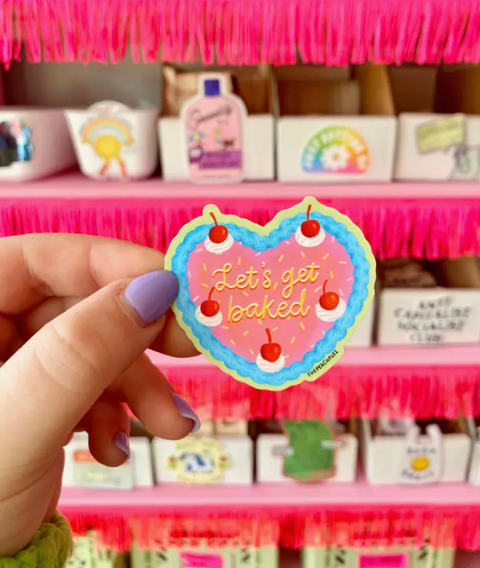 Let's Get Baked Cake Sticker