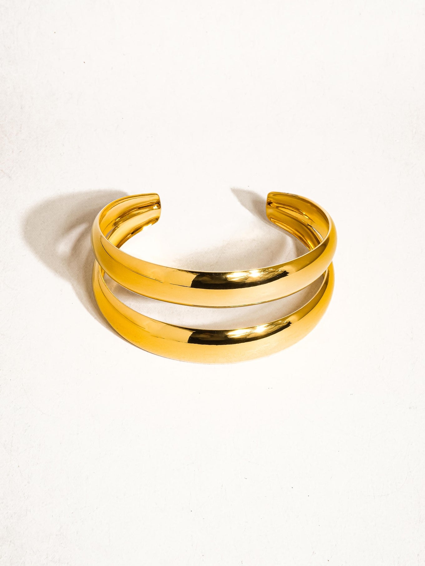 Ronan 18K Gold Non-Tarnish Round Bangle