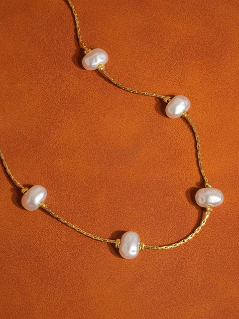 Ida 18K Petite Pearl Necklace