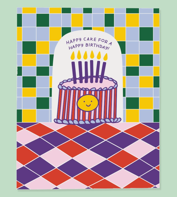 Happy Cake for a Happy Birthday Card
