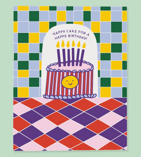 Happy Cake for a Happy Birthday Card