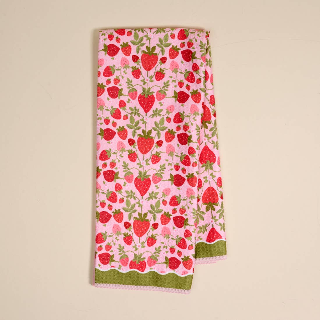 Waffle Tea Towel-Strawberry Fields