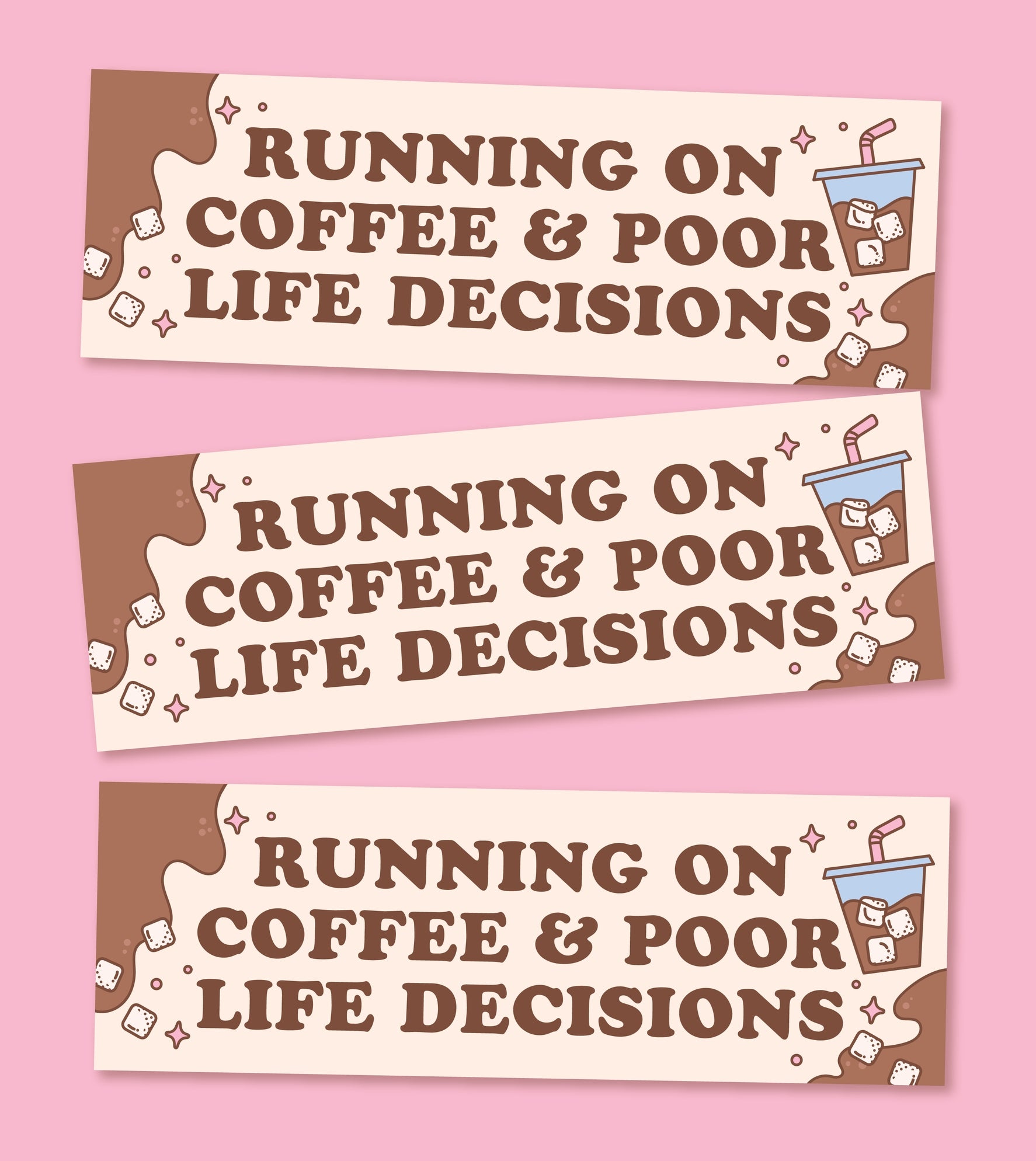 Coffee & Decisions Magnetic Bumper Sticker