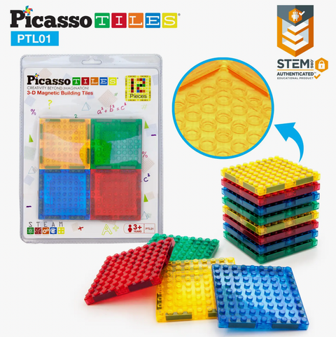 Picasso Tiles 12 Piece Brick-Tiles
