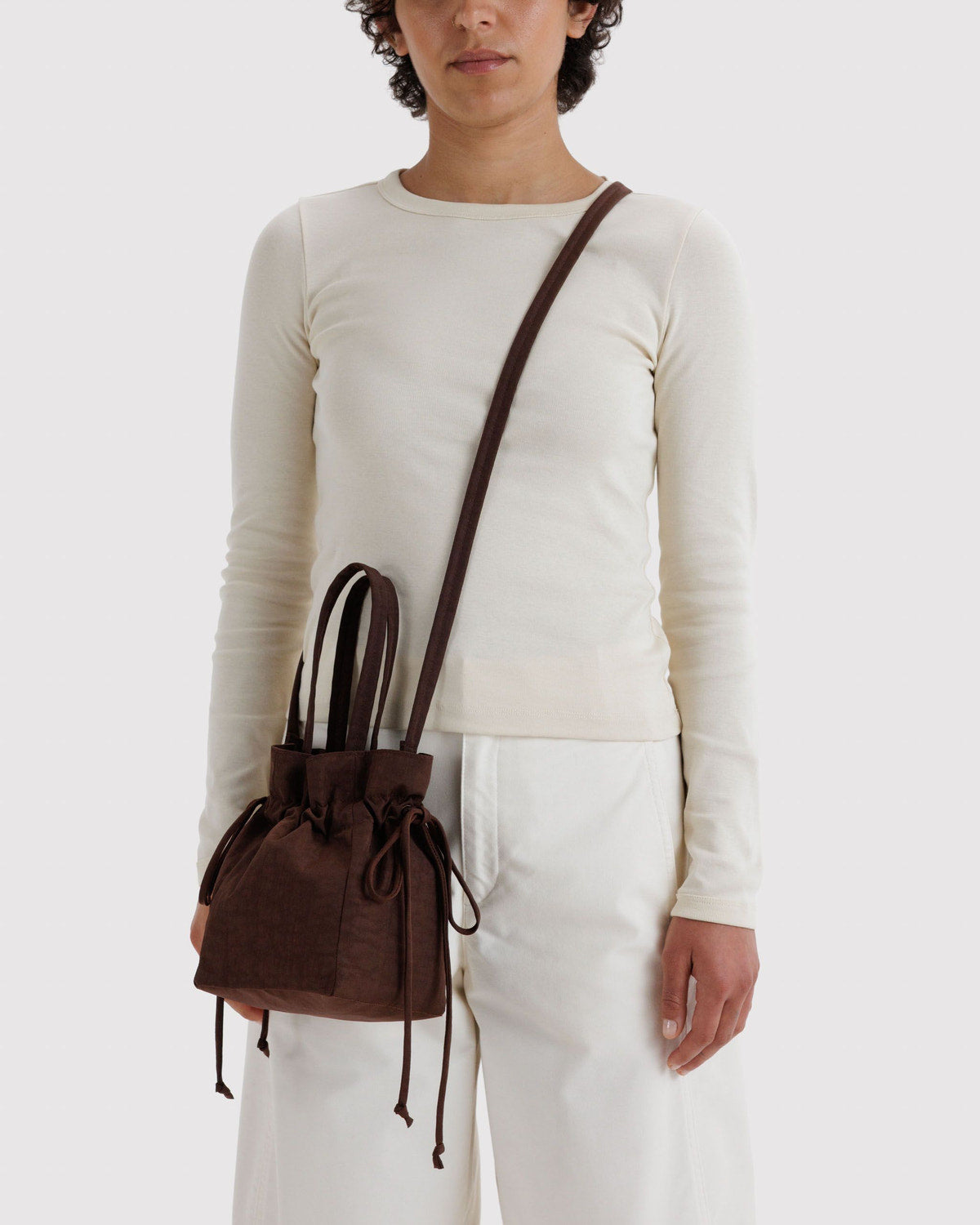 Nylon Drawstring Bag Coffee